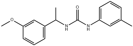 1-[1-(3-methoxyphenyl)ethyl]-3-(3-methylphenyl)urea 구조식 이미지