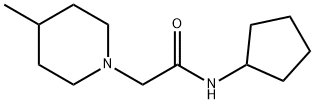 N-cyclopentyl-2-(4-methylpiperidin-1-yl)acetamide Structure