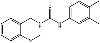 1-(3,4-dimethylphenyl)-3-[(2-methoxyphenyl)methyl]urea 구조식 이미지