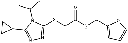 2-[(5-cyclopropyl-4-propan-2-yl-1,2,4-triazol-3-yl)sulfanyl]-N-(furan-2-ylmethyl)acetamide Structure