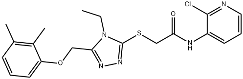 N-(2-chloropyridin-3-yl)-2-[[5-[(2,3-dimethylphenoxy)methyl]-4-ethyl-1,2,4-triazol-3-yl]sulfanyl]acetamide Structure