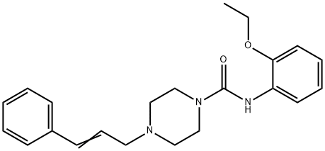 N-(2-ethoxyphenyl)-4-[(E)-3-phenylprop-2-enyl]piperazine-1-carboxamide 구조식 이미지