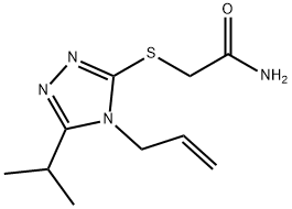 2-[(5-propan-2-yl-4-prop-2-enyl-1,2,4-triazol-3-yl)sulfanyl]acetamide 구조식 이미지