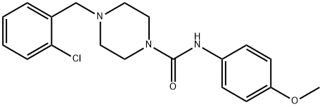 4-[(2-chlorophenyl)methyl]-N-(4-methoxyphenyl)piperazine-1-carboxamide Structure