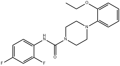 N-(2,4-difluorophenyl)-4-(2-ethoxyphenyl)piperazine-1-carboxamide 구조식 이미지