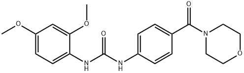 1-(2,4-dimethoxyphenyl)-3-[4-(morpholine-4-carbonyl)phenyl]urea Structure