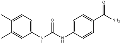 4-[(3,4-dimethylphenyl)carbamoylamino]benzamide 구조식 이미지