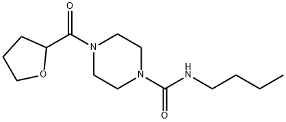 N-butyl-4-(oxolane-2-carbonyl)piperazine-1-carboxamide Structure