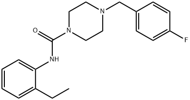 N-(2-ethylphenyl)-4-[(4-fluorophenyl)methyl]piperazine-1-carboxamide Structure