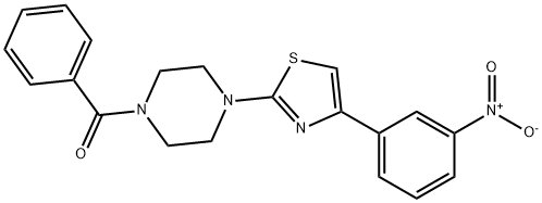 [4-[4-(3-nitrophenyl)-1,3-thiazol-2-yl]piperazin-1-yl]-phenylmethanone 구조식 이미지