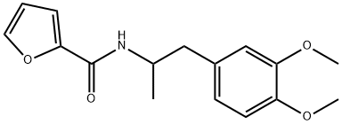 N-[1-(3,4-dimethoxyphenyl)propan-2-yl]furan-2-carboxamide 구조식 이미지