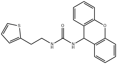 1-(2-thiophen-2-ylethyl)-3-(9H-xanthen-9-yl)urea 구조식 이미지