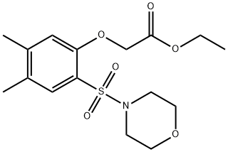 ethyl 2-(4,5-dimethyl-2-morpholin-4-ylsulfonylphenoxy)acetate 구조식 이미지
