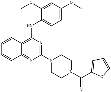 [4-[4-(2,4-dimethoxyanilino)quinazolin-2-yl]piperazin-1-yl]-(furan-2-yl)methanone 구조식 이미지