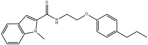 1-methyl-N-[2-(4-propylphenoxy)ethyl]indole-2-carboxamide 구조식 이미지