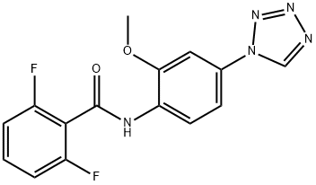 2,6-difluoro-N-[2-methoxy-4-(tetrazol-1-yl)phenyl]benzamide Structure