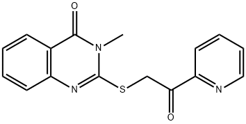 3-methyl-2-(2-oxo-2-pyridin-2-ylethyl)sulfanylquinazolin-4-one 구조식 이미지