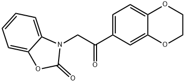 3-[2-(2,3-dihydro-1,4-benzodioxin-6-yl)-2-oxoethyl]-1,3-benzoxazol-2-one 구조식 이미지