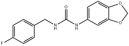 1-(1,3-benzodioxol-5-yl)-3-[(4-fluorophenyl)methyl]urea 구조식 이미지