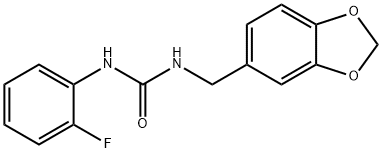 1-(1,3-benzodioxol-5-ylmethyl)-3-(2-fluorophenyl)urea Structure