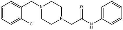 2-[4-[(2-chlorophenyl)methyl]piperazin-1-yl]-N-phenylacetamide 구조식 이미지