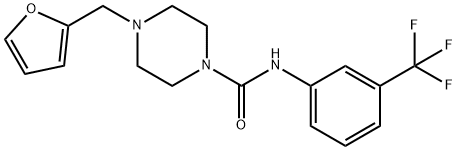 4-(furan-2-ylmethyl)-N-[3-(trifluoromethyl)phenyl]piperazine-1-carboxamide Structure