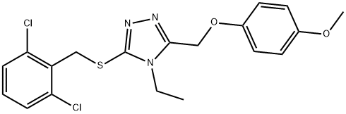 3-[(2,6-dichlorophenyl)methylsulfanyl]-4-ethyl-5-[(4-methoxyphenoxy)methyl]-1,2,4-triazole Structure