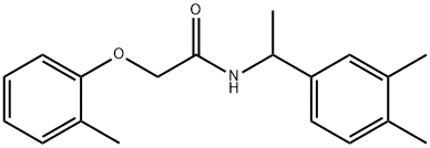 N-[1-(3,4-dimethylphenyl)ethyl]-2-(2-methylphenoxy)acetamide 구조식 이미지