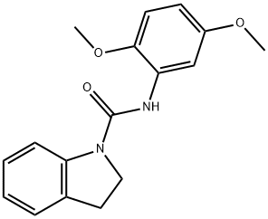 N-(2,5-dimethoxyphenyl)-2,3-dihydroindole-1-carboxamide Structure