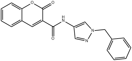 N-(1-benzylpyrazol-4-yl)-2-oxochromene-3-carboxamide Structure