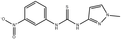 1-(1-methylpyrazol-3-yl)-3-(3-nitrophenyl)thiourea Structure