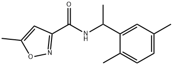 N-[1-(2,5-dimethylphenyl)ethyl]-5-methyl-1,2-oxazole-3-carboxamide 구조식 이미지