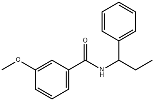 3-methoxy-N-(1-phenylpropyl)benzamide 구조식 이미지