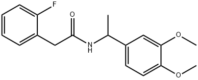 N-[1-(3,4-dimethoxyphenyl)ethyl]-2-(2-fluorophenyl)acetamide 구조식 이미지