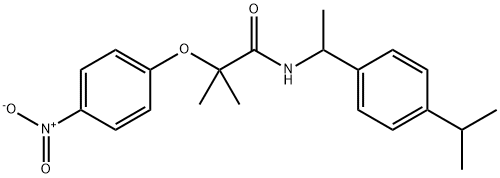 2-methyl-2-(4-nitrophenoxy)-N-[1-(4-propan-2-ylphenyl)ethyl]propanamide Structure