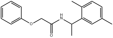 N-[1-(2,5-dimethylphenyl)ethyl]-2-phenoxyacetamide 구조식 이미지