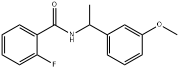 2-fluoro-N-[1-(3-methoxyphenyl)ethyl]benzamide Structure