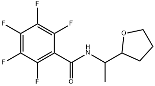 2,3,4,5,6-pentafluoro-N-[1-(oxolan-2-yl)ethyl]benzamide 구조식 이미지