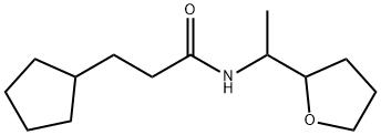 3-cyclopentyl-N-[1-(oxolan-2-yl)ethyl]propanamide 구조식 이미지