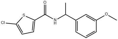 5-chloro-N-[1-(3-methoxyphenyl)ethyl]thiophene-2-carboxamide 구조식 이미지