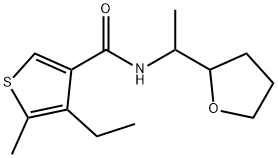 4-ethyl-5-methyl-N-[1-(oxolan-2-yl)ethyl]thiophene-3-carboxamide 구조식 이미지