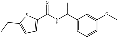 5-ethyl-N-[1-(3-methoxyphenyl)ethyl]thiophene-2-carboxamide Structure