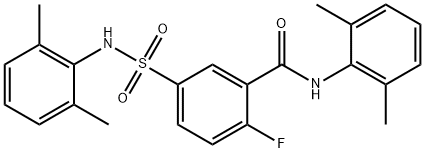 N-(2,6-dimethylphenyl)-5-[(2,6-dimethylphenyl)sulfamoyl]-2-fluorobenzamide Structure