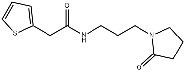 N-[3-(2-oxopyrrolidin-1-yl)propyl]-2-thiophen-2-ylacetamide Structure