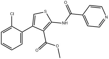 methyl 4-(2-chlorophenyl)-2-(pyridine-4-carbonylamino)thiophene-3-carboxylate Structure