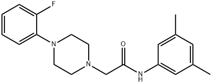 N-(3,5-dimethylphenyl)-2-[4-(2-fluorophenyl)piperazin-1-yl]acetamide Structure