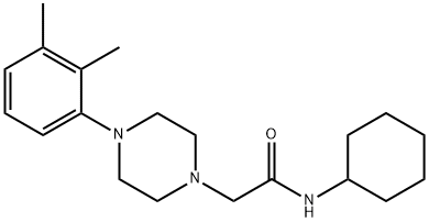 N-cyclohexyl-2-[4-(2,3-dimethylphenyl)piperazin-1-yl]acetamide 구조식 이미지