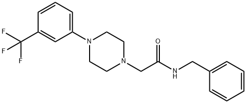 N-benzyl-2-[4-[3-(trifluoromethyl)phenyl]piperazin-1-yl]acetamide Structure