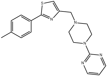 2-(4-methylphenyl)-4-[(4-pyrimidin-2-ylpiperazin-1-yl)methyl]-1,3-thiazole 구조식 이미지