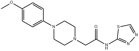 2-[4-(4-methoxyphenyl)piperazin-1-yl]-N-(1,3,4-thiadiazol-2-yl)acetamide Structure